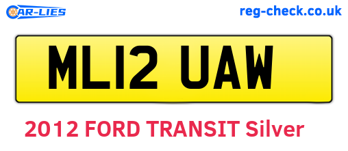 ML12UAW are the vehicle registration plates.