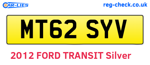 MT62SYV are the vehicle registration plates.