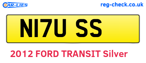 N17USS are the vehicle registration plates.