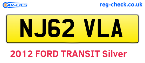 NJ62VLA are the vehicle registration plates.