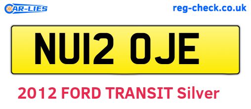NU12OJE are the vehicle registration plates.