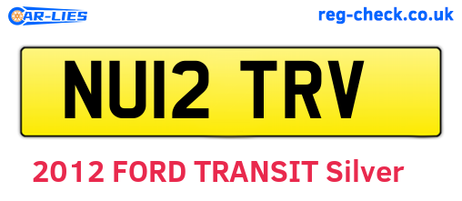 NU12TRV are the vehicle registration plates.