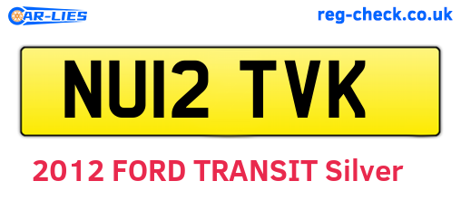 NU12TVK are the vehicle registration plates.