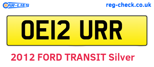 OE12URR are the vehicle registration plates.