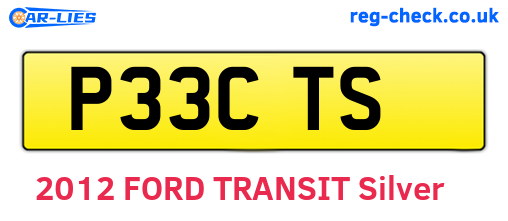 P33CTS are the vehicle registration plates.