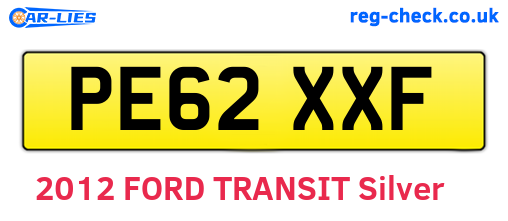 PE62XXF are the vehicle registration plates.