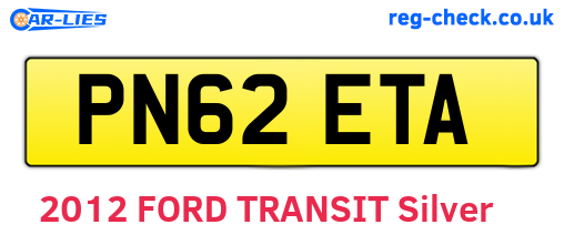 PN62ETA are the vehicle registration plates.