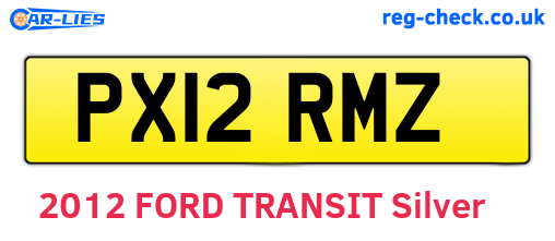 PX12RMZ are the vehicle registration plates.