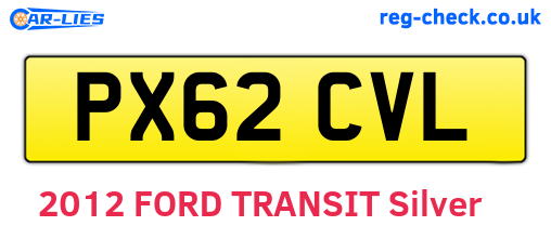 PX62CVL are the vehicle registration plates.