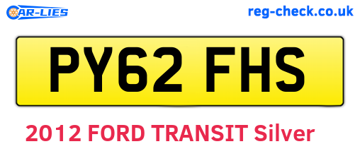 PY62FHS are the vehicle registration plates.