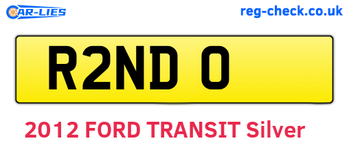 R2NDO are the vehicle registration plates.