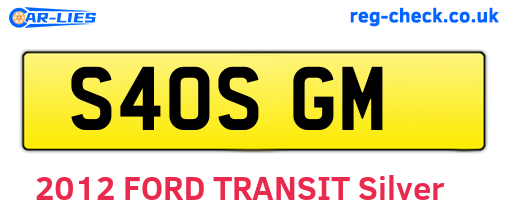 S40SGM are the vehicle registration plates.