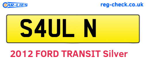 S4ULN are the vehicle registration plates.