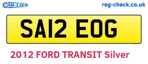 SA12EOG are the vehicle registration plates.
