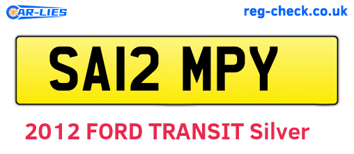 SA12MPY are the vehicle registration plates.