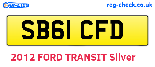 SB61CFD are the vehicle registration plates.