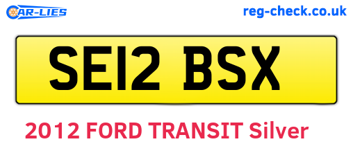SE12BSX are the vehicle registration plates.