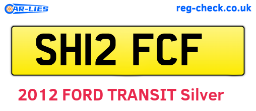 SH12FCF are the vehicle registration plates.