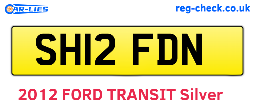 SH12FDN are the vehicle registration plates.