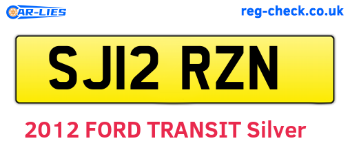 SJ12RZN are the vehicle registration plates.