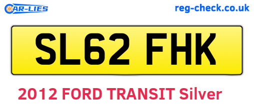 SL62FHK are the vehicle registration plates.
