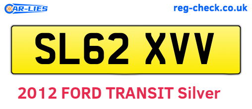 SL62XVV are the vehicle registration plates.
