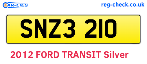 SNZ3210 are the vehicle registration plates.