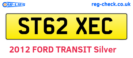 ST62XEC are the vehicle registration plates.