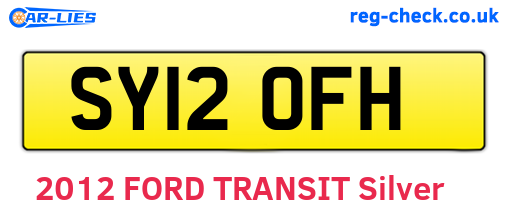 SY12OFH are the vehicle registration plates.