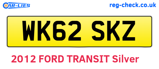 WK62SKZ are the vehicle registration plates.