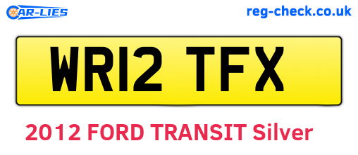 WR12TFX are the vehicle registration plates.