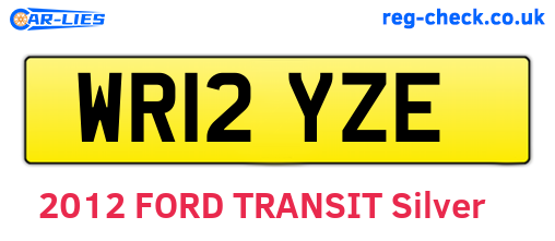 WR12YZE are the vehicle registration plates.
