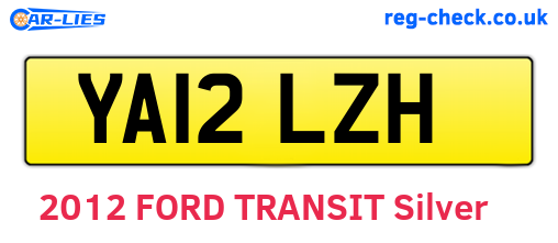 YA12LZH are the vehicle registration plates.