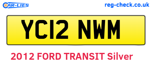 YC12NWM are the vehicle registration plates.