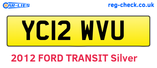 YC12WVU are the vehicle registration plates.