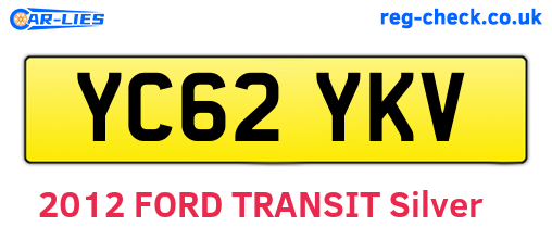 YC62YKV are the vehicle registration plates.