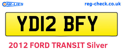 YD12BFY are the vehicle registration plates.