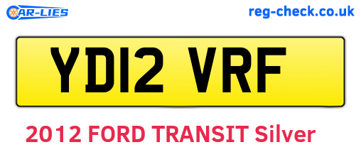 YD12VRF are the vehicle registration plates.