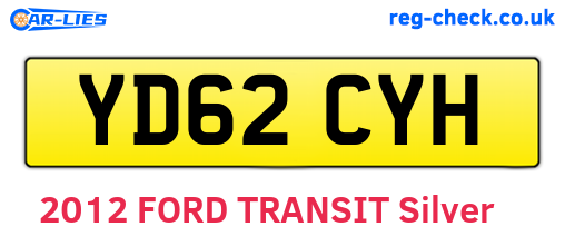 YD62CYH are the vehicle registration plates.