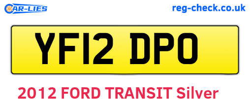 YF12DPO are the vehicle registration plates.