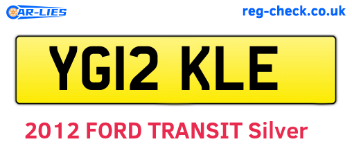 YG12KLE are the vehicle registration plates.
