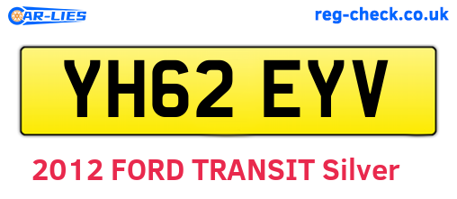 YH62EYV are the vehicle registration plates.