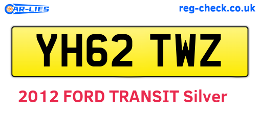 YH62TWZ are the vehicle registration plates.
