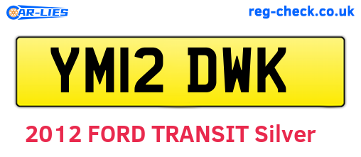 YM12DWK are the vehicle registration plates.