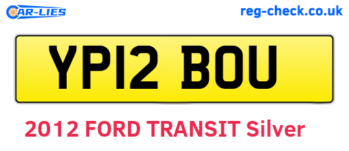 YP12BOU are the vehicle registration plates.