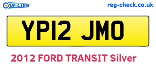 YP12JMO are the vehicle registration plates.