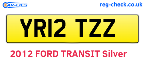 YR12TZZ are the vehicle registration plates.