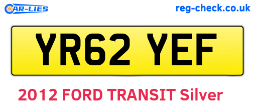 YR62YEF are the vehicle registration plates.