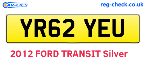 YR62YEU are the vehicle registration plates.