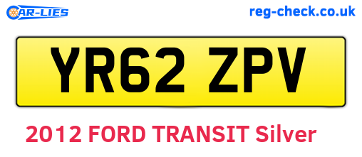 YR62ZPV are the vehicle registration plates.